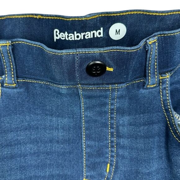 Betabrand Blue Denim Leggings High Rise Flare Bootcut Jeans Size Medium - Picture 7 of 9